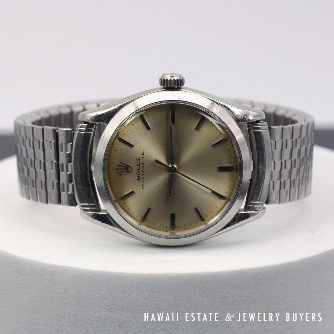 Rolex 34mm Oyster Perpetual Watch Ref 5552 w/ Stretch Band - Image 2