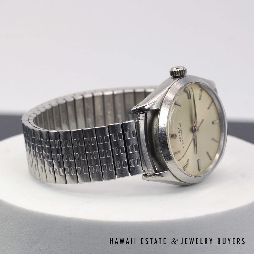 Rolex 34mm Oyster Perpetual Watch Ref 5552 w/ Stretch Band - Image 4