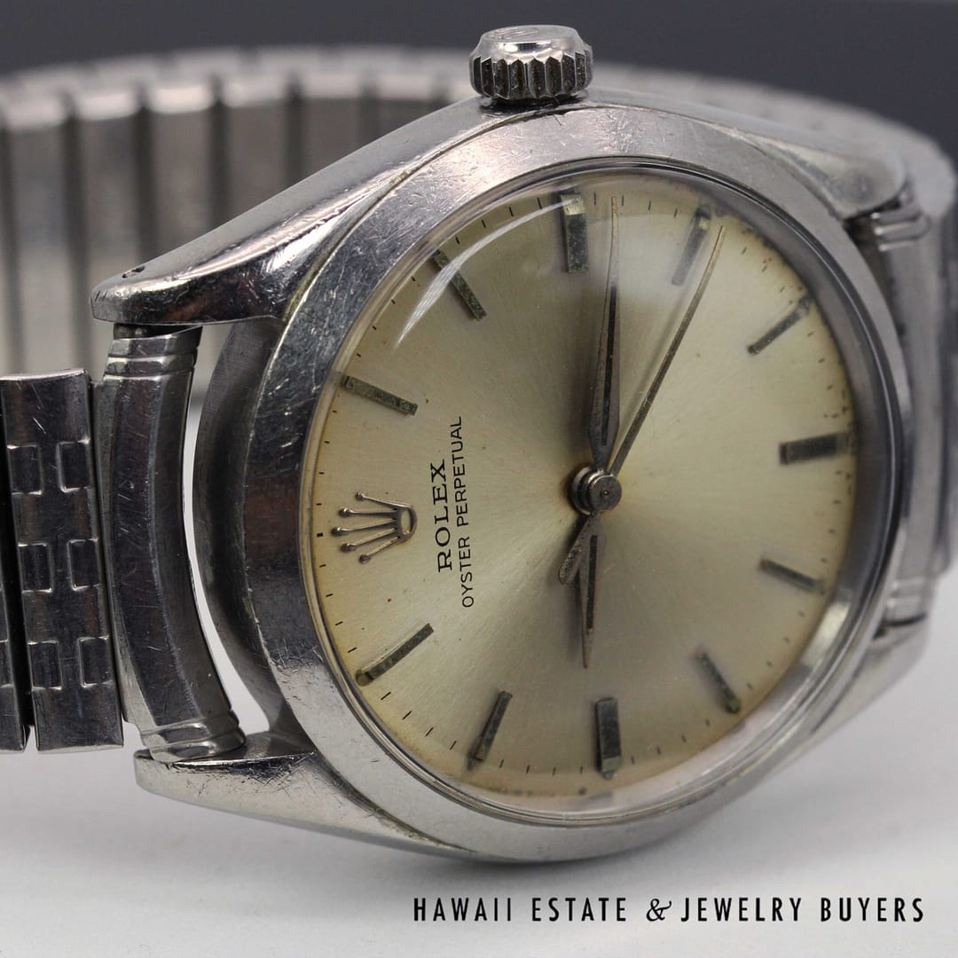 Rolex 34mm Oyster Perpetual Watch Ref 5552 w/ Stretch Band - Image 6