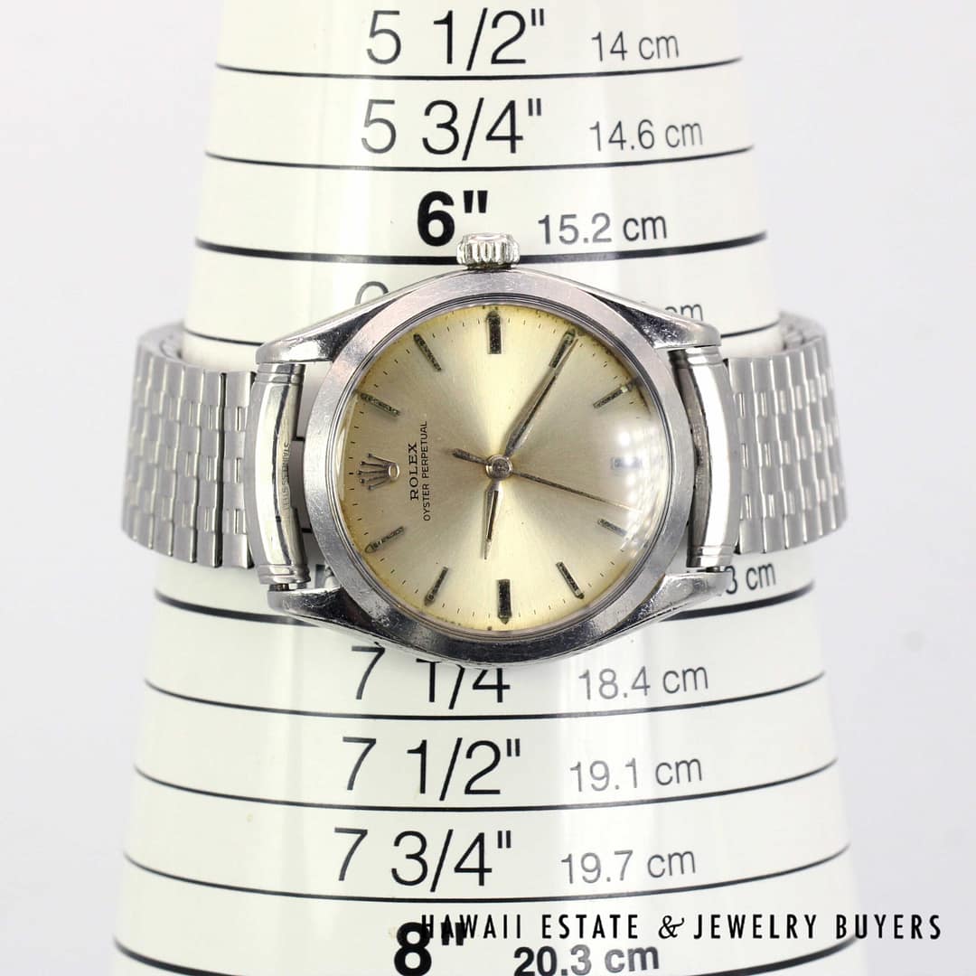 Rolex 34mm Oyster Perpetual Watch Ref 5552 w/ Stretch Band - Image 10