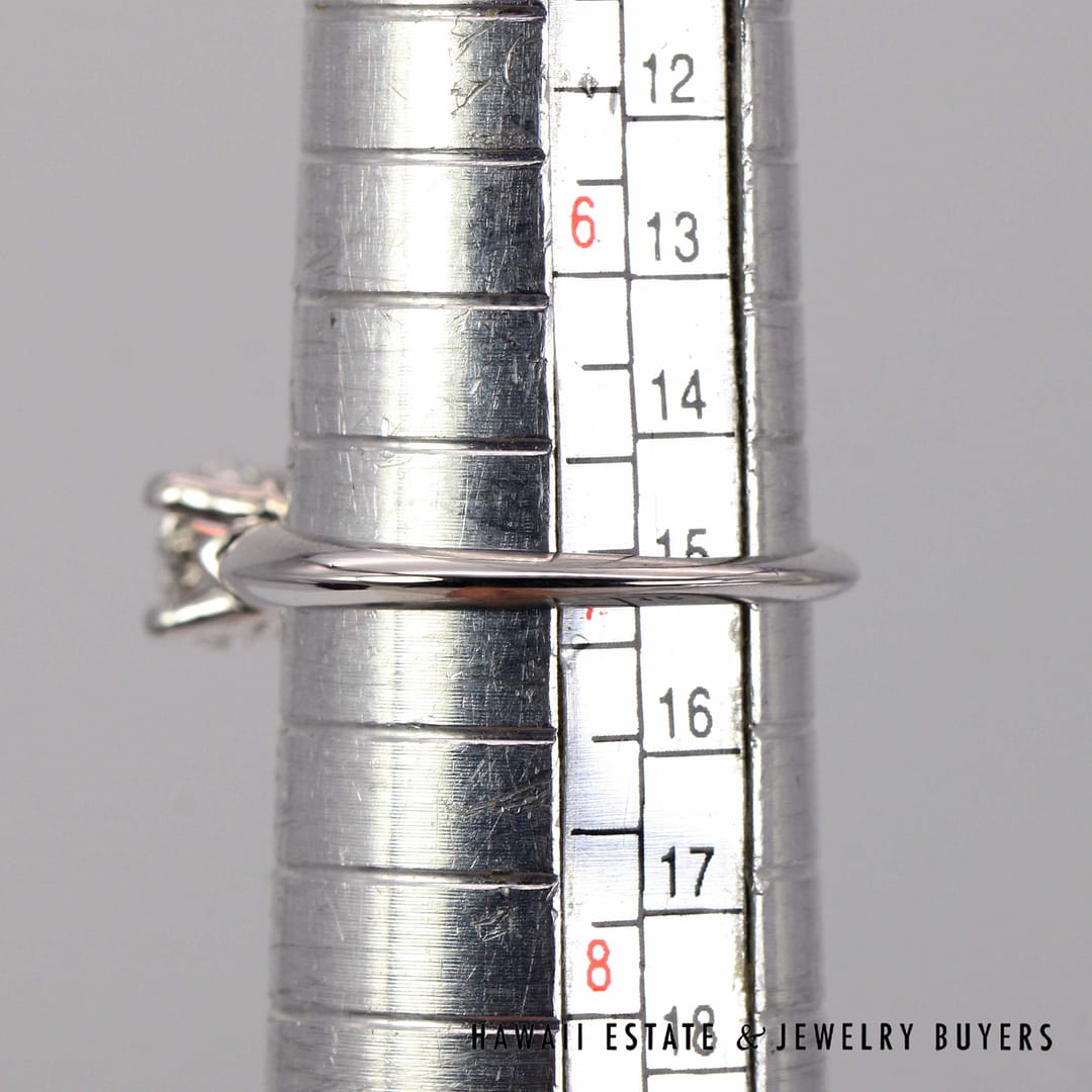 GIA 1CT Round Brilliant Natural Diamond Platinum Engagement Ring Sz 7 - Image 10