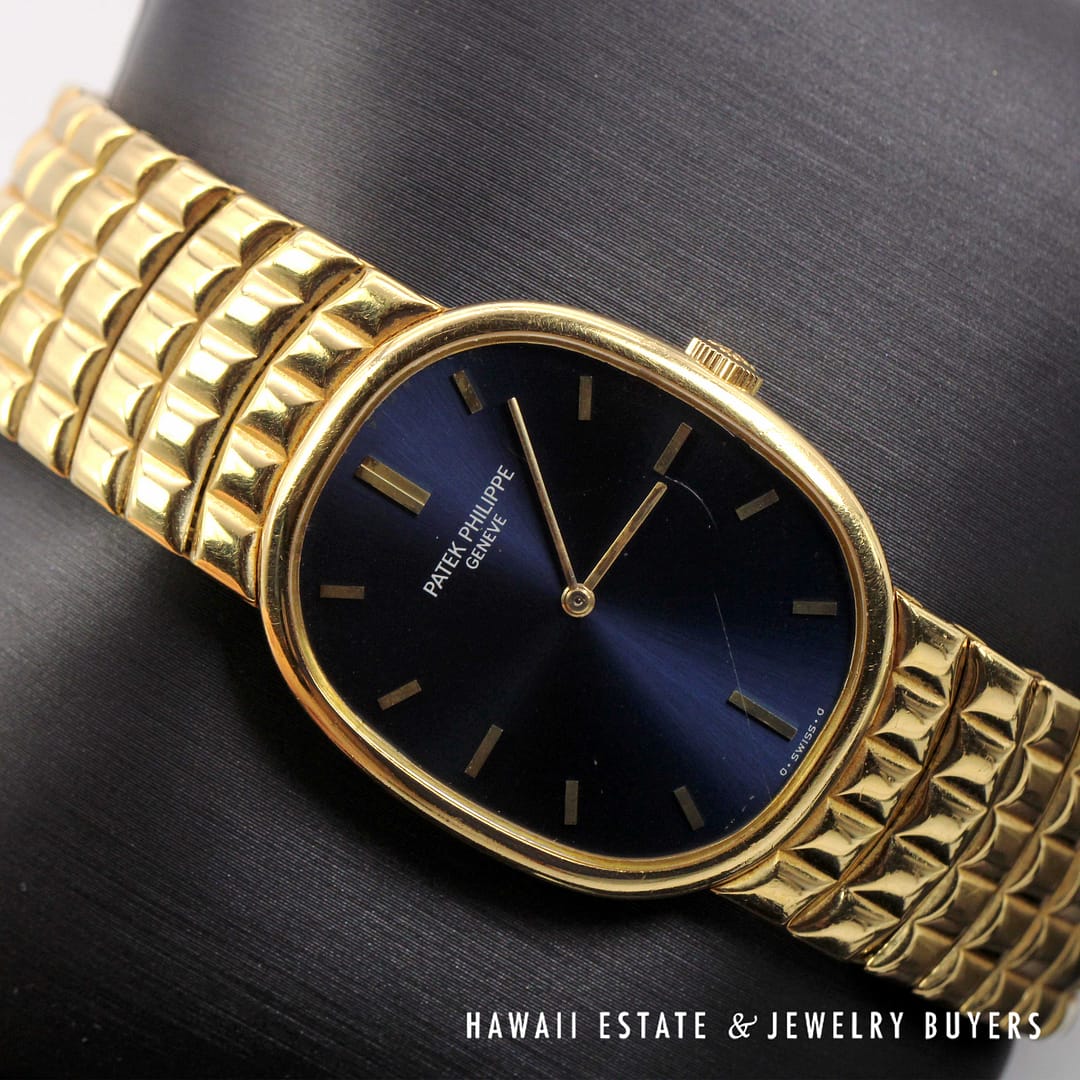 Patek Philippe 3848 Golden Ellipse Gents 18K Yellow Gold Watch Circa 1998