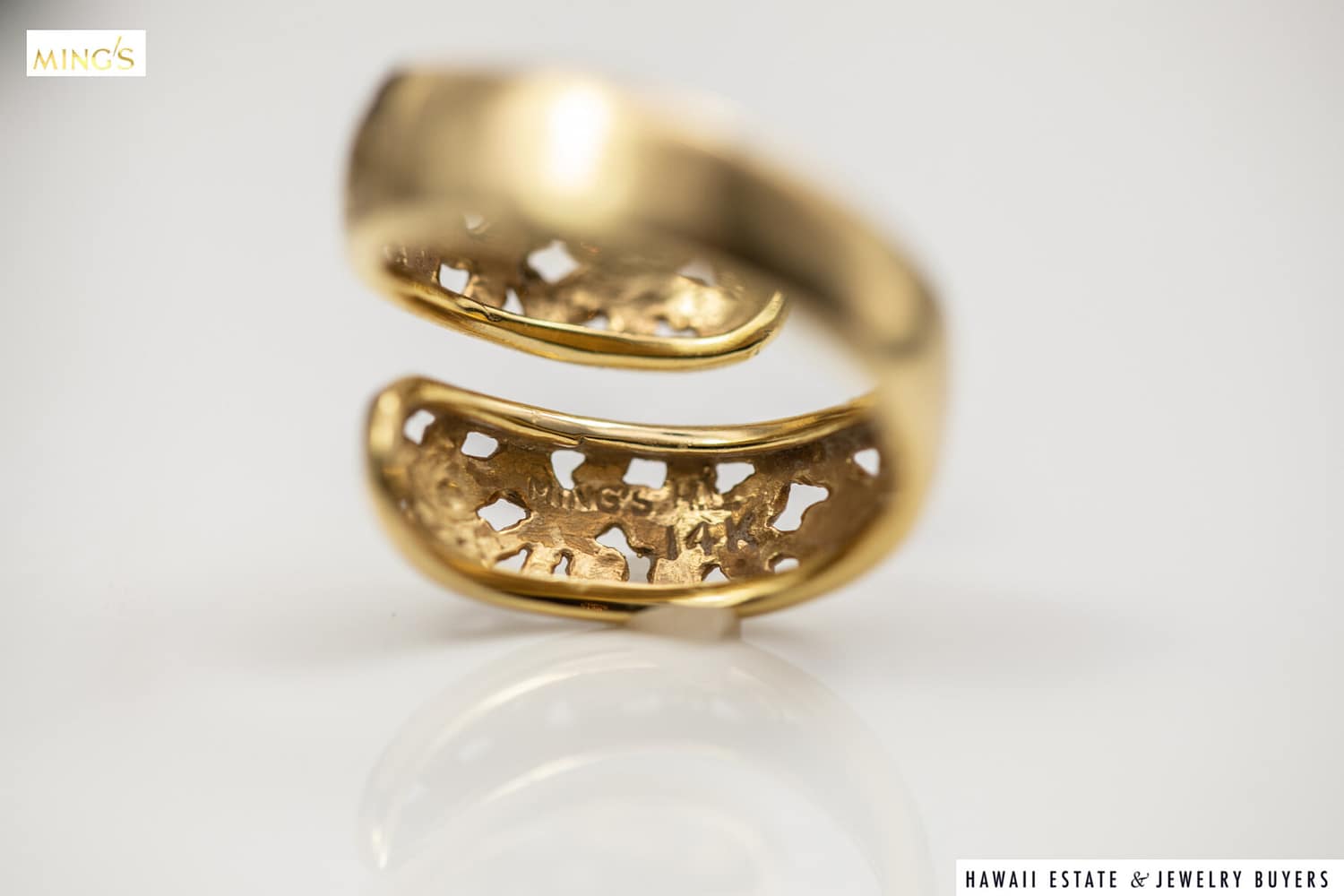 MING'S 3.9g SAKURA BYPASS RING SIZE 5.25 W/ BOX - Image 4
