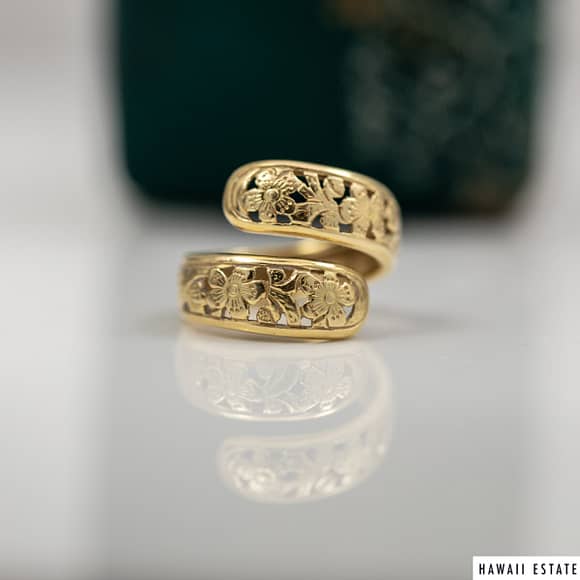 30mm Dragon & Phoenix 18K Yellow Gold Hinged Bangle Bracelet