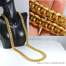 24K HEAVY SOLID YELLOW GOLD 501G CUBAN LINK 28" CHAIN NECKLACE ONE OF A KIND