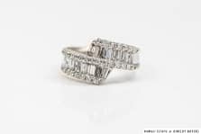 5.2g 14KWG 2ctw DIAMOND BYPASS RING SIZE 7