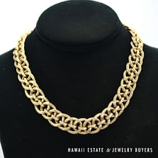 Garrard One One wo Collection -18K Yellow Gold Size 17" 15mm Wide Necklace