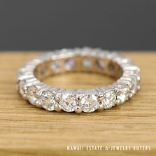 2.25ctw SI/HI Diamond Eternity 14k White Gold Band Size 4.5, 3.6g