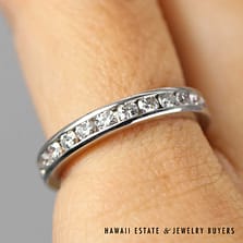 Tiffany & Co 1ctw Diamond Eternity Platinum Band Size 4, 3.7g
