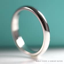 AUTHENTIC TIFFANY &. CO CLASSIC PLATINUM 3MM WEDDING BAND (SZ 7.5)