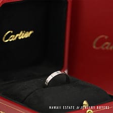 Cartier Love Ring 18K White Gold 3.5mm Band Size 57