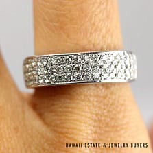 0.50ctw SI/GH Diamond 14k White Gold Ring Size 6, 4.6g