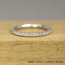 0.50CTW Diamond Eternity 18K White Gold Band Size 5