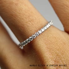 0.45ctw VS/G Diamond Anniversary Band 18k White Gold Size 6.75, 1.9g