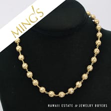 Ming's 8mm Ball 14K Yellow Gold 16" Ball Necklace