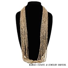 Ten-Strand Ni'ihau Shell Lei: Pololei Momi 'Ōnikiniki 48 inches #2837-13