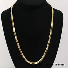 41.9g 14KYG 4.8mm Cuban 22" Chain