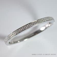 2.0ctw diamond pave 18k white gold hinged bangle