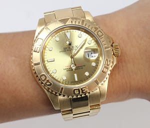 2001 Rolex 18K Yellow Gold Yacht Master - Image 3