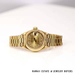 Rolex 73.4g 18KYG Ladies Rare String Dial Size 5.5 Ref 69178 Circa 1990 - Image 2