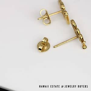 Tiffany & Co Paloma Graffiti Oui / Non 18K Yellow Gold Stud Earrings - Image 2