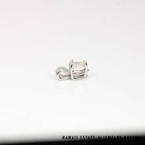 0.42ct SI1 HI Heart Shaped Diamond 14K White Gold Solitaire Pendant - Image 2