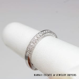 0.85ctw VS/GH Diamond 18K White Gold Anniversary Band Size 6 - Image 2