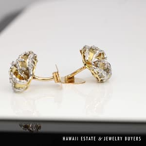 1.50ctw Diamond 14K Yellow Gold Cuff Links - Image 2