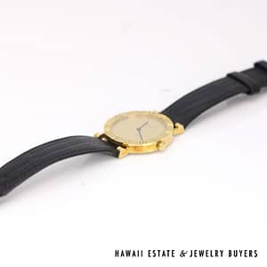 Tiffany & Co Atlas Men's 18K Yellow Gold Strap Watch - Image 2