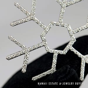 0.66ctw Diamond Snowflake 18K Yellow Gold Pendant - Image 2