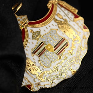 Enamel Hawaiian Crest Kalakaua Centennial Jubilee 14K Yellow Gold Pendant 1888-1988 #1755 - Image 2