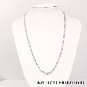 3.00ctw Diamond Platinum Tennis Necklace 16.5in Length, 16.2g - Image 2