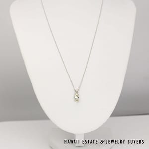 0.67ct Marquise Diamond 14K White Gold Pendant Necklace , 16Ó Length - Image 2