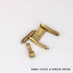 Patek Philippe 18K Yellow Gold 8mm Buckle with Tongue & Spring Bar