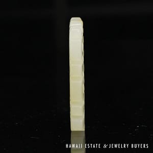 Antique Qing Era Mutton Fat Jade Double-Sided "Happiness" Carving (Pendant Optional) - Image 5