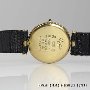 Must De Cartier Vermeil Watch Round Dial & Roman Numerals - Image 9
