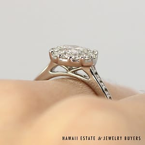 Platinum and I/VS2 Diamond Ring SIZE 6 #2789-01 - Image 4