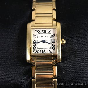 CARTIER TANK FRANCAISE SMALL 18K YELLOW GOLD LADIES WATCH