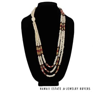 Three-Strand Multi-Color Layered Ni'ihau Shell Lei - Image 2