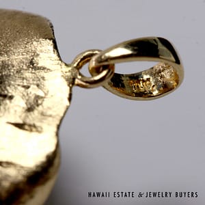 Green White and Honey Jade Frog And Lily Pad 14K Yellow Gold Pendant - Image 10