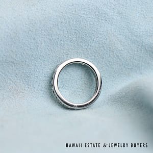 Tiffany & Co 1ctw Diamond Eternity Platinum Band Size 4, 3.7g - Image 4