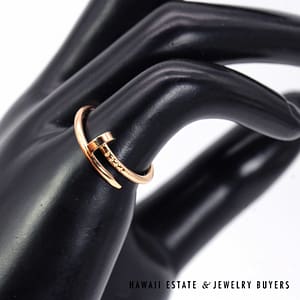 Cartier Juste UN Clou 18K Rose Gold Ring Size 52 With Box and Documents - Image 8