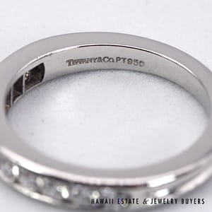 Tiffany & Co Plat 0.45ctw Diamond Anniversary Ring Size 5 - Image 7