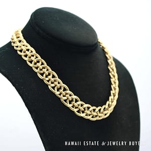 Garrard One One wo Collection -18K Yellow Gold Size 17" 15mm Wide Necklace - Image 2