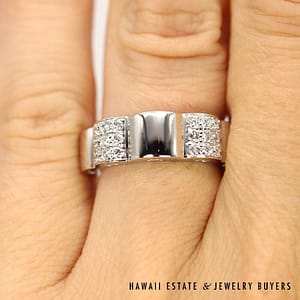 Chanel 18K White Gold Camelia Diamond Ring SIZE 48 (US size 4.5) *3069-02 - Image 7