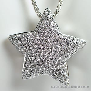 1.56ctw Diamond Pave 18k White Gold Necklace