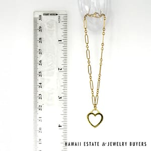 Tiffany & Co 18K Yellow Gold Heart Bracelet and Necklace Set with Pouch #3121-03 - Image 4