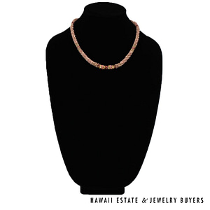 Multi-Color Ni'ihau Shell Choker Necklace: Poepoe Kahelelani #2779-06 - Image 2