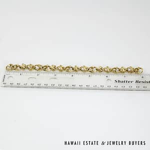 Georg Jensen 18K Yellow Gold and Diamond Magic Bracelet SIZE 6.75 #3084-01 - Image 7