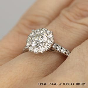 Platinum and I/VS2 Diamond Ring SIZE 6 #2789-01 - Image 3